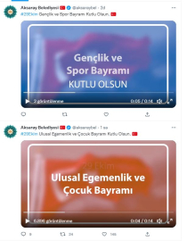 Aksaray Belediyesi yanlış bayramı kutladı