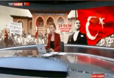 TRT spikerinden dikkat çeken 29 Ekim konuşması