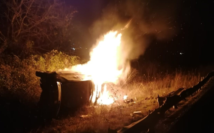 Bursa'daki yanan araçta sürücü ölümden döndü