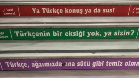 Bursa'da okul merdivenlerinde yazan yazıya tepki: Faşizm