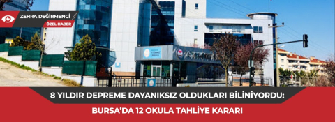 8 yıldır depreme dayanıksız oldukları biliniyordu: Bursa’da 12 okula tahliye kararı