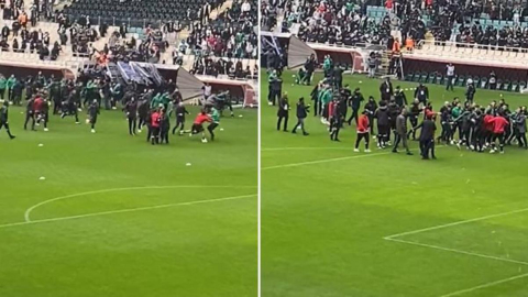 Bursaspor-Amedspor maçı öncesi olay çıktı