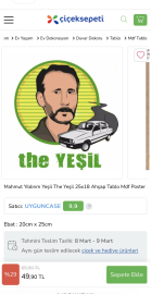 ‘Yeşil’in posterini satan Çiçek Sepeti’ne tepki: Ürün satıştan kaldırıldı