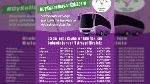 Yeşil Sol Parti'den 'Hareketli Seçmen Komisyonu'