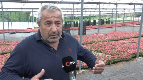 Uludağ'dan gelen suyla sulanan çiçekler gübreye daha hızlı alışıyor