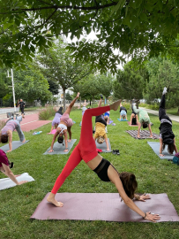 Nilüfer'de yogaya yoğun ilgi: Matını alan geliyor