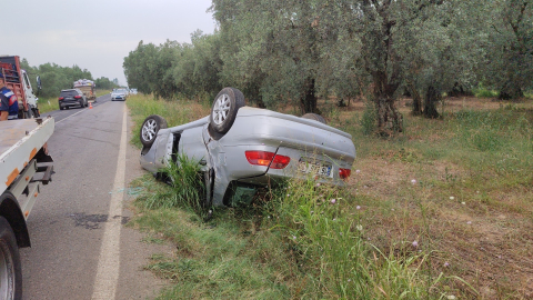 Bursa'da otomobil takla attı: 1 ölü, 2 yaralı