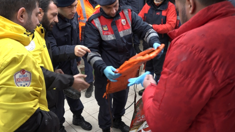 Marmara Denizi'nde batan gemiden geriye kalanlar sahile vurdu