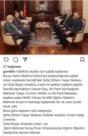 Bursa Valisi okul naklini AKP’lilerle kararlaştırdı, Eğitim İş tepki gösterdi