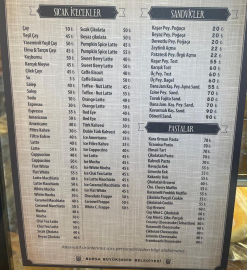 BURFAŞ cafe menü fiyatları kaç TL?