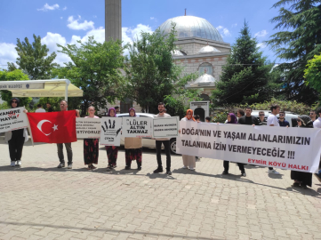İnegöl'de siyanürlü altın madenine tepki: Ülkemizin topraklarını yabancı şirketlere sömürtmeyeceğiz