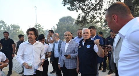 Bursa'daki orman yangının söndürülme çalışmaları devam ediyor