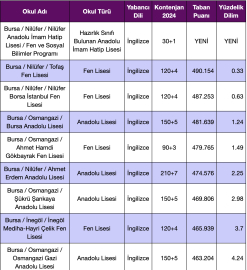 Bursa lise taban puanları belli oldu! İşte Bursa'nın en iyi liseleri... (2024)