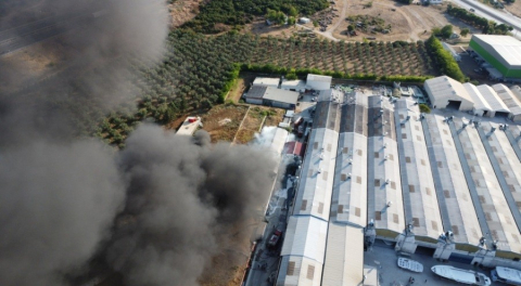 Bursa'da yat fabrikasında yangın