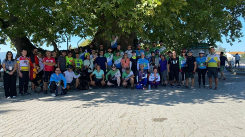 Bursa Mysia Yolları'nda engelsiz dostluklar için pedal çevirdiler