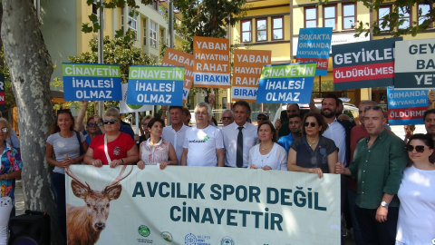 Spor bahanesiyle yapılan avcılık cinayetlerine Bursa'da tepki