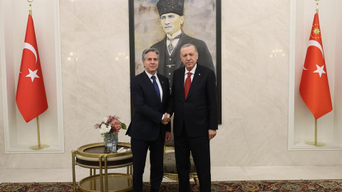 Erdoğan, Ankara'ya gelen ABD Dışişleri Bakanı Blinken ile görüştü