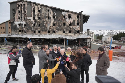 Başkan Bozbey’den Uludağ'da yanan otel bölgesinde inceleme