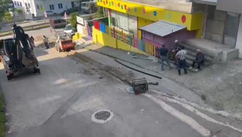 Bursa’da panik: Anaokulu önünde doğalgaz borusu patladı