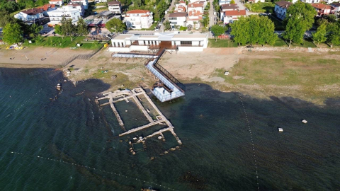 Papa 14. Leo'nun ziyaret edeceği İznik'teki tarihi Bazilika havadan görüntülendi