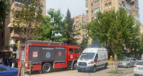Bursa'da 8 katlı binada yangın paniği
