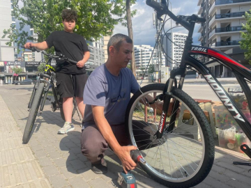 Bursa'da bisiklet tamirinde seyyar hizmet