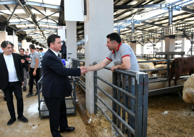 Başkan Aydın kurban pazarını ziyaret etti