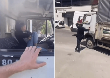 Bursa'da çaldığı kamyonla kaza yapan hırsız suçüstü yakalandı