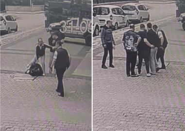 Bursa'da suçüstü yakalanan hırsız site önünde meydan dayağı yedi