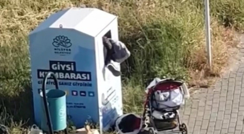 Bursa'da atık giysi dolaplarına hırsız dadandı