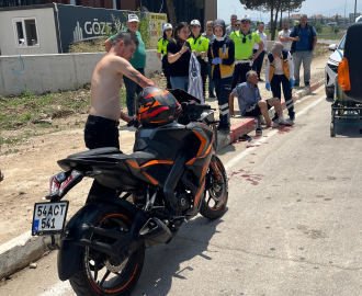 İnegöl'de bisiklet ile motosiklet çarpıştı: 2 yaralı