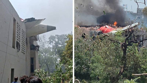 Hindistan'da 242 kişiyi taşıyan uçak düştü