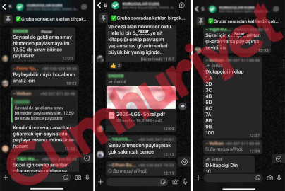 'LGS soruları sınav bitmeden WhatsApp grubunda paylaşıldı' iddiası