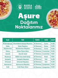 Bursa Büyükşehir aşure ikramlarına başlıyor