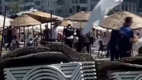 Mudanya plajında kavga: Zabıta ile şezlong işletmecileri birbirine girdi