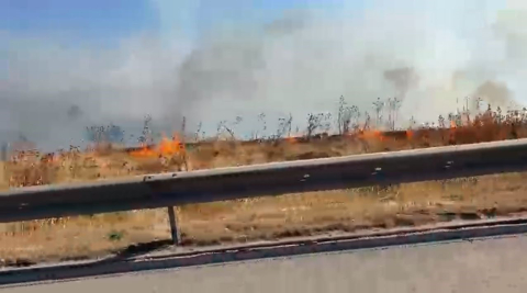 Bursa-İzmir-İstanbul otoyolunda yangın