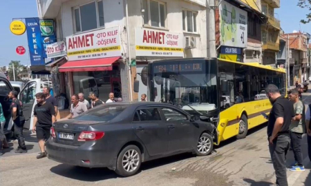 Bursa’da otomobil, belediye otobüsüyle çarpıştı: 1’i çocuk 6 yaralı
