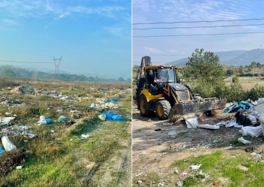 Nilüfer Belediyesi, insanların doğaya attığı molozları kamyon kamyon temizledi