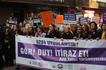 Bursa'da kadınlardan eşit ve şiddetsiz bir dünya çağrısı