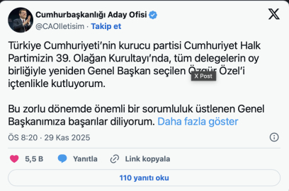 İmamoğlu'ndan Özel'e tebrik: "Türkiye’yi hak ettiği özgür, müreffeh ve güçlü geleceğe ulaştıracağız"