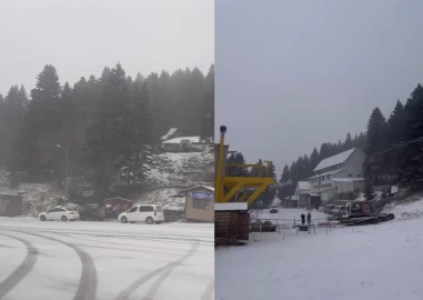 Uludağ'da kar yağışı etkisini gösterdi