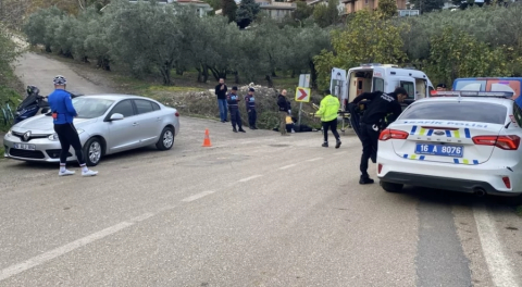 Bursa'da bisikletli sürücü ölümden döndü