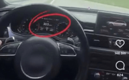 Bursa'da 307 kilometre hızı görüp kendisini çekti, jandarma enseledi