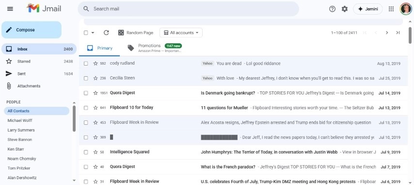 Epstein'e ait e-posta yazışmaları dijital arayüzle erişime açıldı