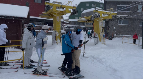 Uludağ'da yılbaşına saatler kala pistler doldu