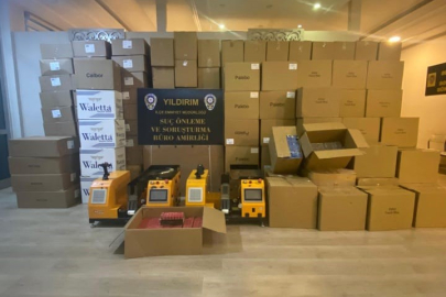 Bursa'da kaçak sigara imalathanesine operasyon