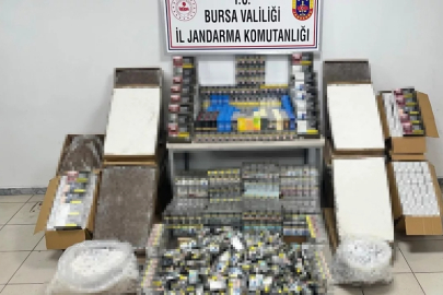 Bursa'da 65 bin kaçak sigara ve 50 bin makaron ele geçirildi