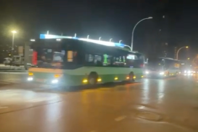 Bursa'da otobüsçülerden konvoylu eylem