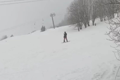 Uludağ'da mart sonunda kar sürprizi