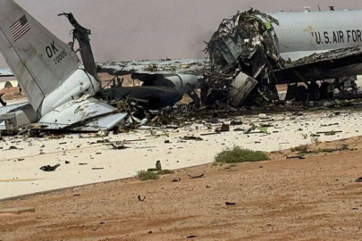 İran'ın Prens Sultan Üssü saldırısında vurulan E-3 Sentry'nin görüntüleri yayımlandı